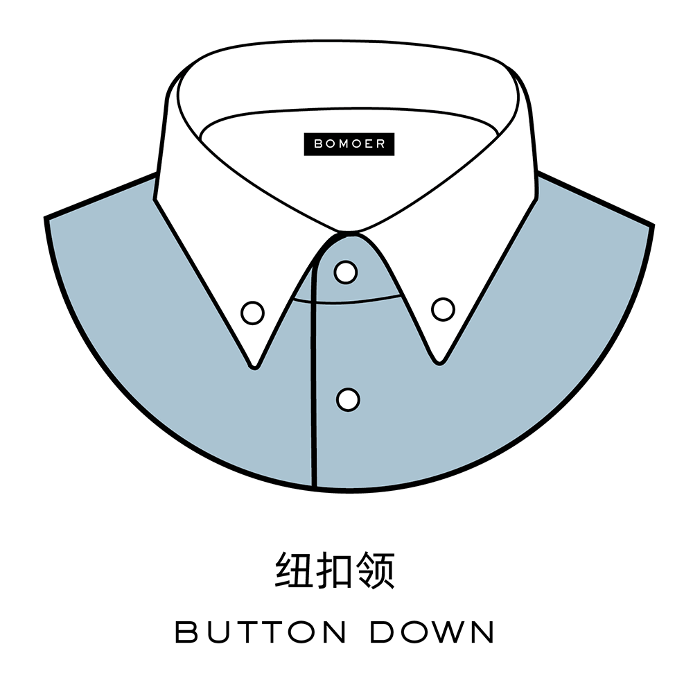 襯衫領(lǐng)型 紐扣領(lǐng)